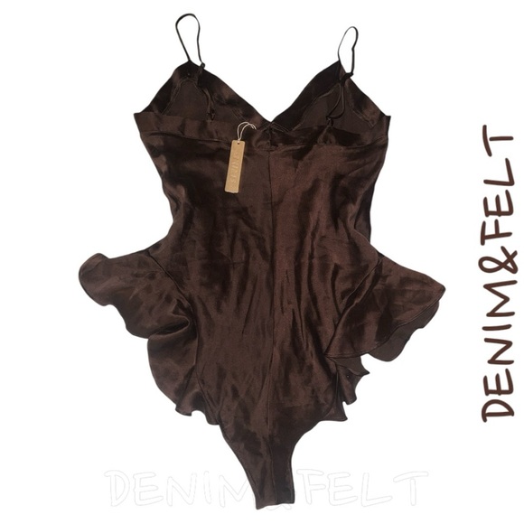 SKIMS Silk Teddy/ Lingerie | Color: Cocoa | NEW/NWT🤎🧸🤎🐻🤎 - Picture 2 of 12